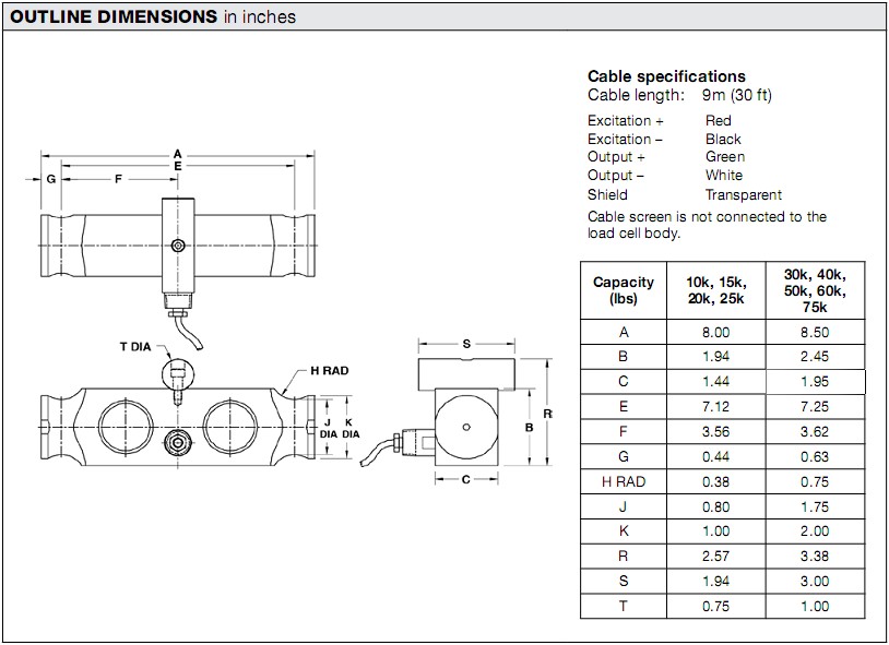 9423-20klbs稱重傳感器 9423-20klbs稱重傳感器